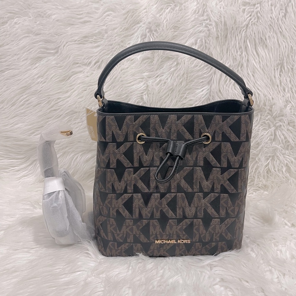 Michael Kors Suri Bucket Brown Black